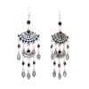 E-6280 Bohemian New Fashion Earring Vintage Tassel Crescent Hollow Shape Colorful Dangle Earring For Women