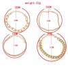 B-1144 4Pcs/Set Punk Gold Silver Metal Thick Chain Twisted Bracelet & Bangles for Women Hip Hop Party Jewelry Gift