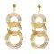E-6283 New Fashion Vintage Geometric Multilayer Metal Hoop Gold Earrings For Women