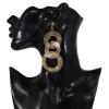 E-6283 New Fashion Vintage Geometric Multilayer Metal Hoop Gold Earrings For Women