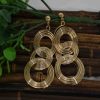E-6283 New Fashion Vintage Geometric Multilayer Metal Hoop Gold Earrings For Women