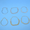 B-1145 Fashion Punk Gold Silver Metal Thick Chain Twisted Bracelet Sets Bangles for Women Hip Hop Party Jewelry Gift