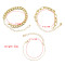 B-1145 Fashion Punk Gold Silver Metal Thick Chain Twisted Bracelet Sets Bangles for Women Hip Hop Party Jewelry Gift
