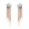 E-6286 Long Metal Claw Chain Tassel Earrings Geometric Flashing Diamond Earrings For Women