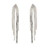 E-6286 Long Metal Claw Chain Tassel Earrings Geometric Flashing Diamond Earrings For Women