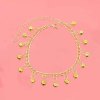 B-1146   Geometric Round Shaped Feet Chain With Alloy Bells Golden Silver Anklet For Women Jewelry