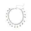 B-1146 Geometric Round Shaped Feet Chain With Alloy Bells Golden Silver Anklet For Women Jewelry