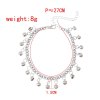B-1146 Geometric Round Shaped Feet Chain With Alloy Bells Golden Silver Anklet For Women Jewelry