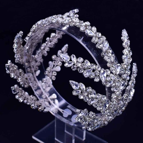 F-0919 Luxury Bridal Crystal Zircon Tiaras Pageant Party Wedding Crown Engagement Hair Accessories