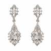 E-3284 trendy luxury royal blue crystal stone plant pendant earring rhinestone party long earrings fashion indian jewelry