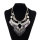N-7611 Bohemian Gypsy Vintage Jewelry Colorful Artificial Acrylic StoneTassel Round Silver Vintage Statement Necklace