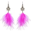 E-6290 5Colors Bohemian Feather Long Tassel Drop Earrings for Women Wedding Holiday Party Jewelry Gift