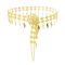 N-7613   Bohemian Gold Metal Flower Waist Belly Chain For Women Dance Belt Body Jewelry