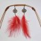 E-6294     New Bohemian Fashion Fluffy Feather Pendants Earring Long Tassel Dangle Earring For Women Girls