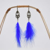 E-6293 Bohemian Feather Long Tassel  Drop Earrings for Women Girl Ethnic Holiday Party Gift Jewelry