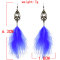 E-6293 Bohemian Feather Long Tassel  Drop Earrings for Women Girl Ethnic Holiday Party Gift Jewelry