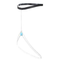 N-7615 Drop Turquoise Gem Thigh Chain Leg Chain Silver Metal Chain Plus Size Leg Choker Body Chain