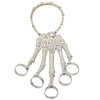 B-1148 Skull Finger Skeleton Hand Bracelet With Ring Metal Hand Bangle Bracelet For Halloween Costume Gift