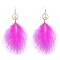 E-6304 5 Colors Bohemian Fashion Earrings Long  Feather Fluffy Dangle Earrings For Women Girls