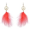 E-6304 5 Colors Bohemian Fashion Earrings Long  Feather Fluffy Dangle Earrings For Women Girls
