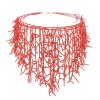 N-7618 Fashion European Red Black White Acrylic Rice Bead Necklace For Women Party Jewelry Gifts