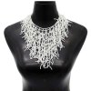 N-7618 Fashion European Rde White Acrylic Rice Bead Necklace For Women Party Jewelry Gifts