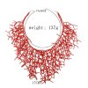 N-7618 Fashion European Rde White Acrylic Rice Bead Necklace For Women Party Jewelry Gifts