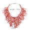 N-7618 Fashion European Red Black White Acrylic Rice Bead Necklace For Women Party Jewelry Gifts