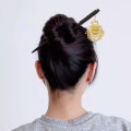 F-0921 Fashion Vintage Gold Silver Acrylic Peacock Wooden Hair Sticks for Women Wedding Party Hair Accessories