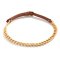 N-7619 Punk Hip-Hop Adjustable Jeans Brown PU Leather Belt Metal Belly Waist Chains Body Jewelry