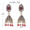 E-6306   Fashion Jewelry Acrylic Metal Bell Tassel Pendant Earring For Women Retro Gifts