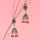 E-6306   Fashion Jewelry Acrylic Metal Bell Tassel Pendant Earring For Women Retro Gifts