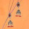 E-6306   Fashion Jewelry Acrylic Metal Bell Tassel Pendant Earring For Women Retro Gifts