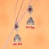 E-6306   Fashion Jewelry Acrylic Metal Bell Tassel Pendant Earring For Women Retro Gifts
