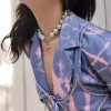 N-7622 Hot Sale Natural Freshwater Pearl Necklace High Quality 0.55-inch 1.4cm Round White Pearl Necklace for Women Gift