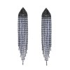 E-6307 Sparkly Rhinestone Chandelier Drop Statement Earrings Long Tassel Bridal Wedding Earrings For Women Jewelry