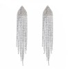 E-6307 Sparkly Rhinestone Chandelier Drop Statement Earrings Long Tassel Bridal Wedding Earrings For Women Jewelry