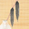 E-6307 Sparkly Rhinestone Chandelier Drop Statement Earrings Long Tassel Bridal Wedding Earrings For Women Jewelry