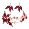 F-0923 Luxury Red Velvet Flower Pearl Crystal Crowns & Earrings Sets for Bridal Tiaras Wedding Engagement Jewelry Sets