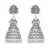 E-6310 Vintage Gold Silver Alloy Peacock Big Bells Drop Earrings for Women Boho Thailand Indian Party Jewelry Gift