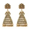 E-6310 Vintage Gold Silver Alloy Peacock Big Bells Drop Earrings for Women Boho Thailand Indian Party Jewelry Gift