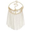 F-0925 Luxury Gold Multilayers Crystal Tassel Head Chains Mask Veil Face Chains for Women Lady Dance Night Club Party Jewelry