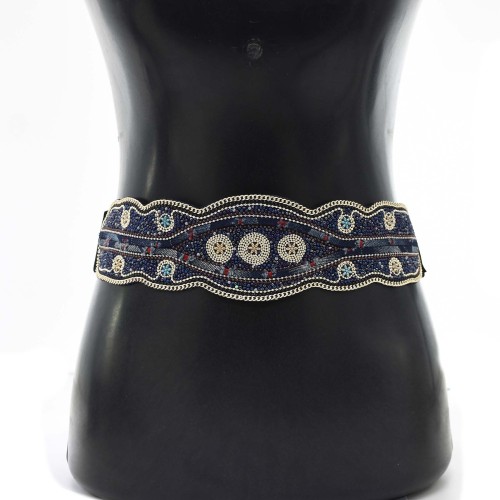 N-7625 2 style Handmade Bohemian Multicolors Resin Beads Statement Belly Waist Body Chain Dress Belt Waistbands Ethnic Jewelry