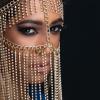 F-0925 Luxury Gold Multilayers Crystal Tassel Head Chains Mask Veil Face Chains for Women Lady Dance Night Club Party Jewelry