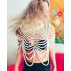N-7626 Pearl Body Chain Bra Fashion Shoulder Necklaces Bra Chain Body Jewelry Sexy Bikini Body Chain