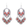 E-6318 Vintage Bohemian Acrylic Crystal Coin Tassel Drop Dangle Earrings for Women Indian Festival Party Jewelry Gift