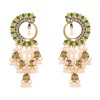 E-6319 Bohemian Vintage Earrings Exquisite Multilayer Rhinestone Pearl Peacock Dangle Earrings For Women Jewelry