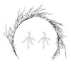 F-0927 Handmade Black Wired Crystal Crowns & Earrings Sets for Women Bridal Headdress Wedding Hair Accessories