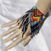 B-1150 Colorful exquisite bracelet with handmade seed beaded woven long fringe bracelet for women girls