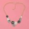 N-7627 Romantic Summer Flower Crystal Choker Statement Necklaces for Women Girl Holiday Party Jewelry Gift